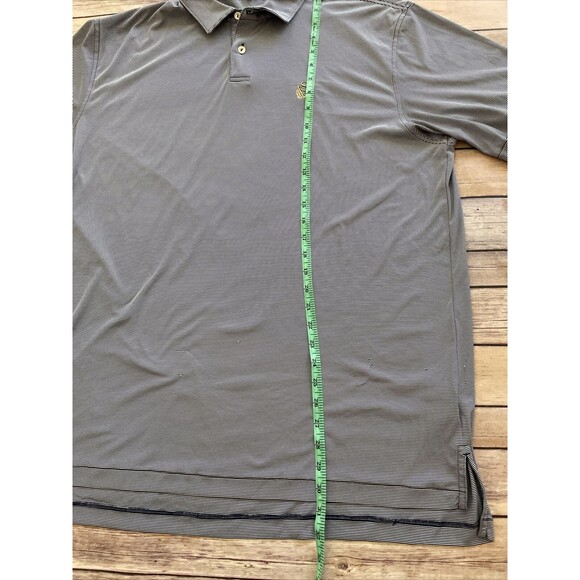 Peter Millar Summer Comfort Mens Polo Golf Striped Shirt XL Spring Valley CC SC - Picture 6 of 8